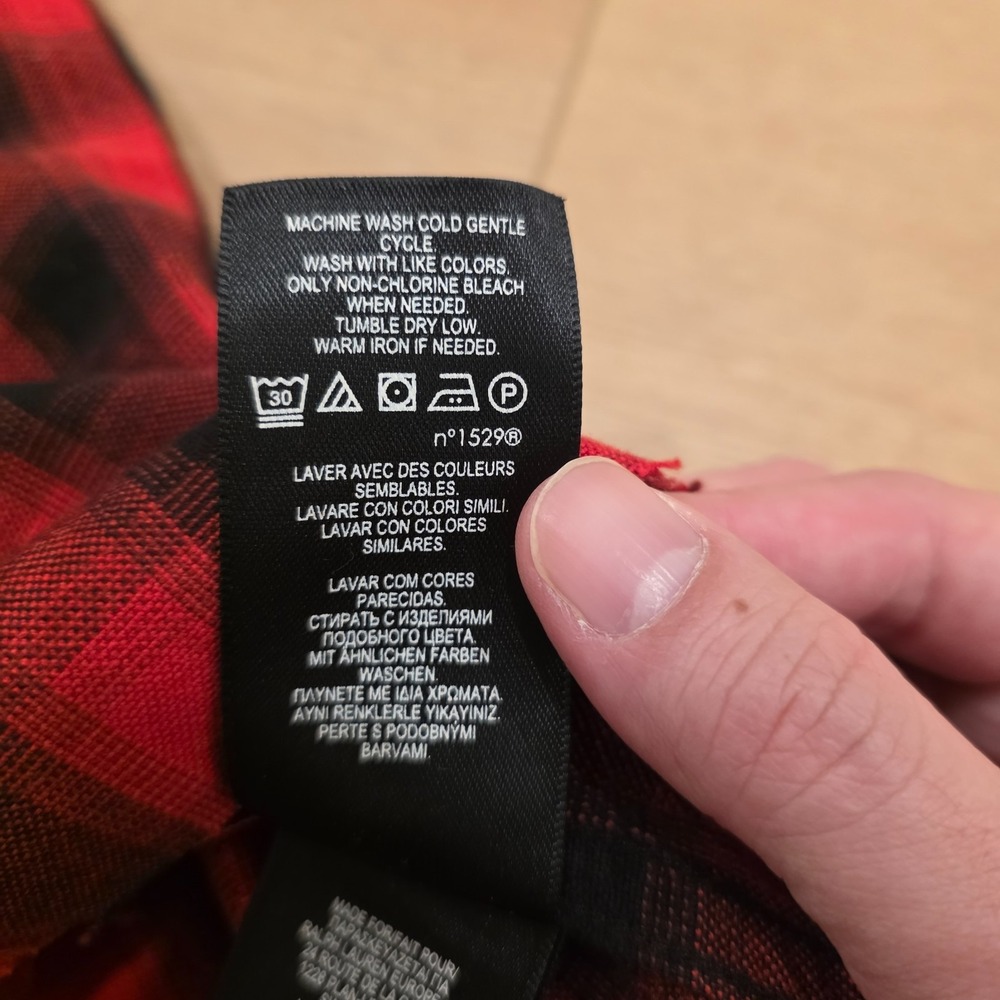 RRL Ralph Lauren Plaid Workshirt Mens XXL Western Sleeve & Hem Cut Distressed - Picture 9 of 16